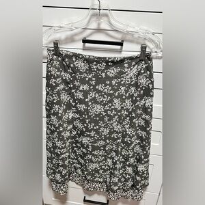Floral Black and White Skirt by Bianca